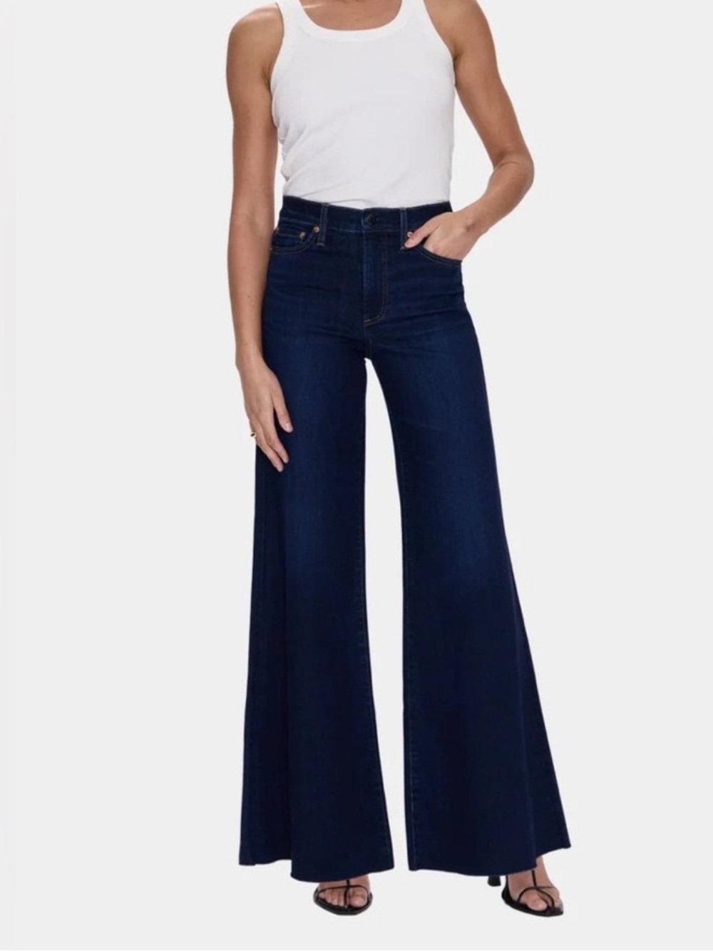 Pistola Izzy Mid Rise Wide Leg
Denim in Tristesse Size 23